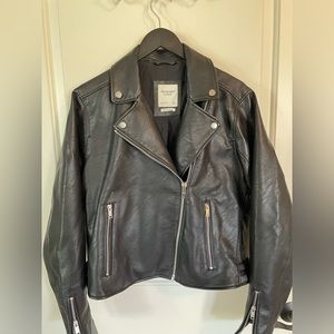 Abercrombie Vegan Leather Moto Jacket